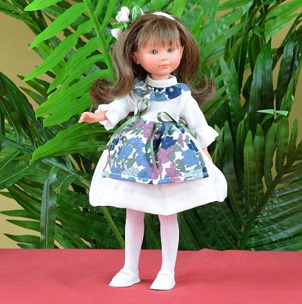 Кукла Селия в платье с цветным фартуком, 30 см. 